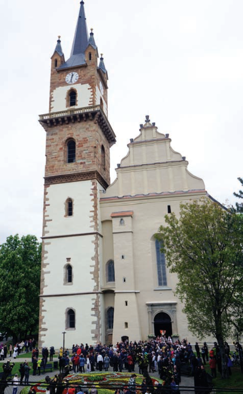 Restaurierte Bistritzer Stadtpfarrkirche