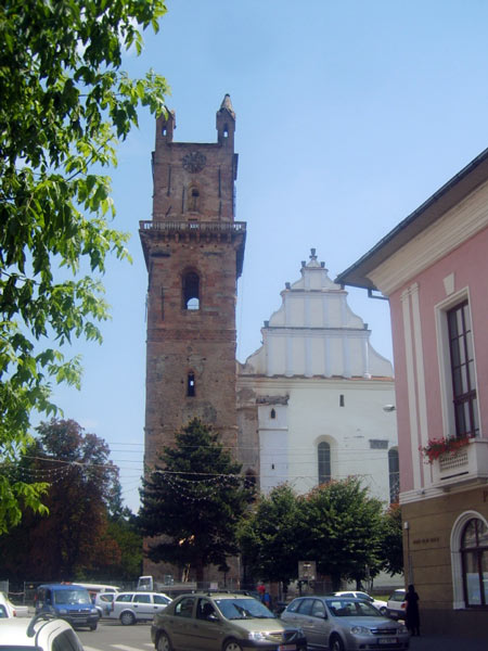 Wir Nösner HOG Bistritz Nösen: Evangelische Kirche Bistritz der ausgebrannte Turm Juni 2008